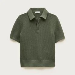 Kids' short-sleeve seed-stitch sweater-polo
