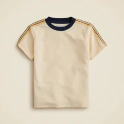 Kids' side-stripe T-shirt in towel terry