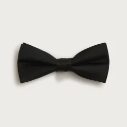 Kids' silk bow tie in black
