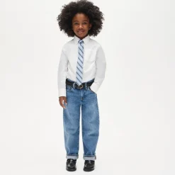 Kids' silk tie in stripe