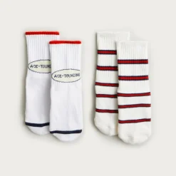 Kids' sporty trouser socks two-pack