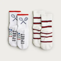 Kids' sporty trouser socks two-pack