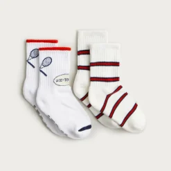 Kids' sporty trouser socks two-pack