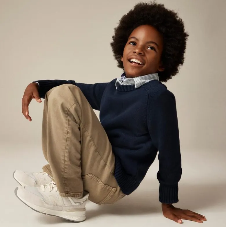 Kids' Straight-fit garment-dyed stretch jean