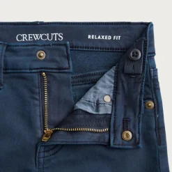 Kids' Straight-fit garment-dyed stretch jean