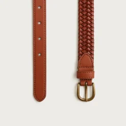 Kids' stretchy woven leather belt