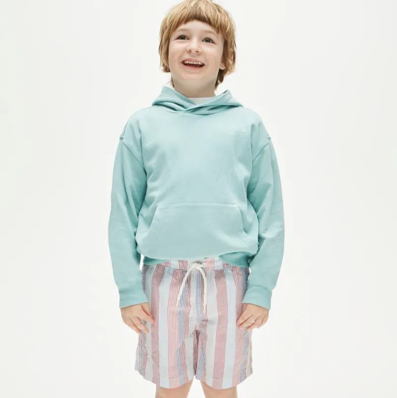 Kids' swim trunk in seersucker