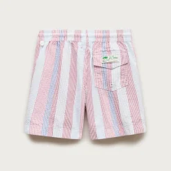 Kids' swim trunk in seersucker