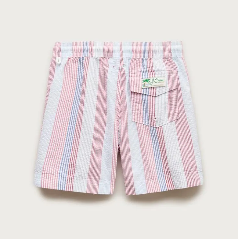 Kids' swim trunk in seersucker