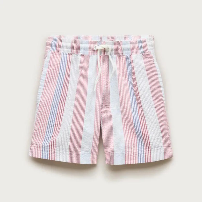 Kids' swim trunk in seersucker
