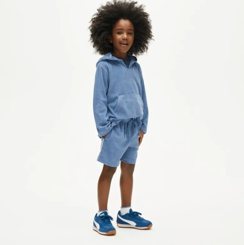 Kids' tipped short in towel terry