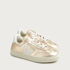 Kids' Veja™ volley metallic leather sneakers