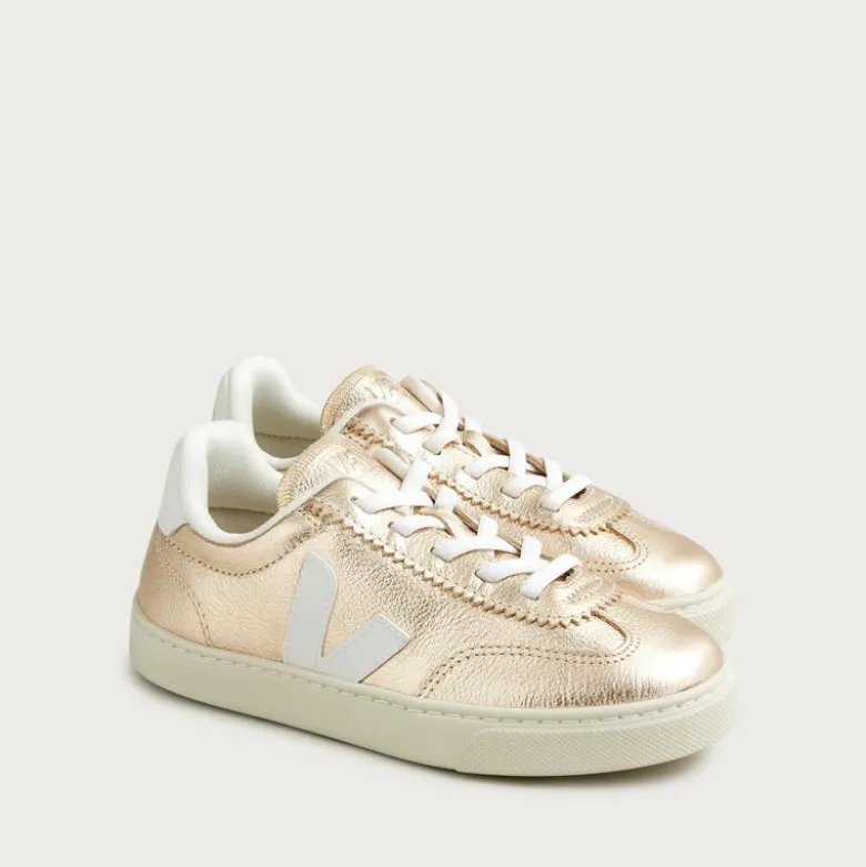 Kids' Veja™ volley metallic leather sneakers