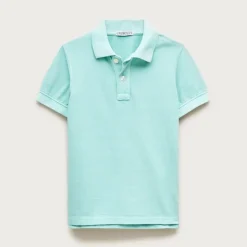 Kids' washed piqué polo shirt