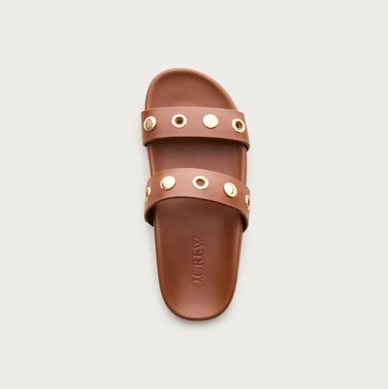 Kira grommet sandals in leather