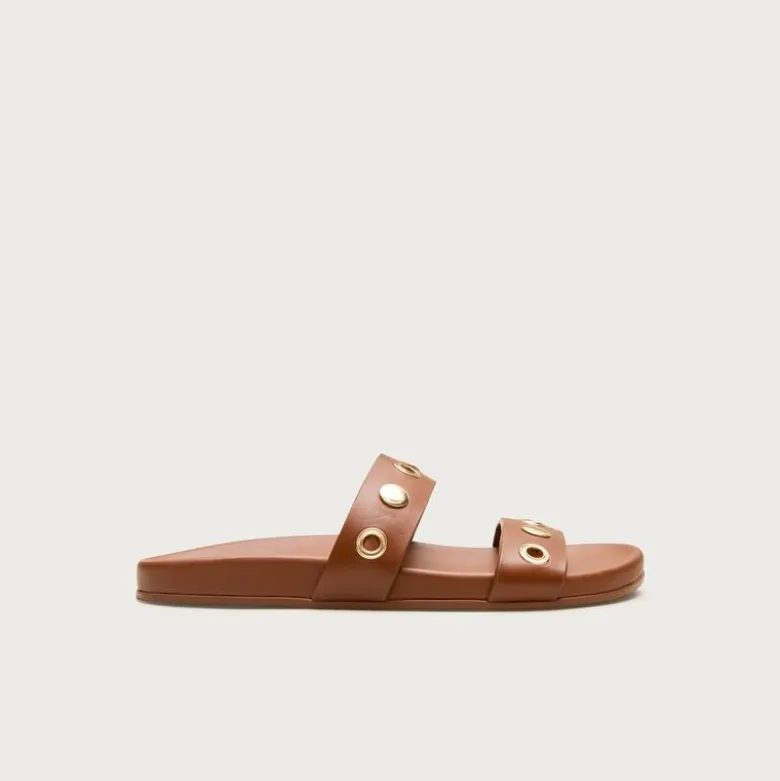 Kira grommet sandals in leather