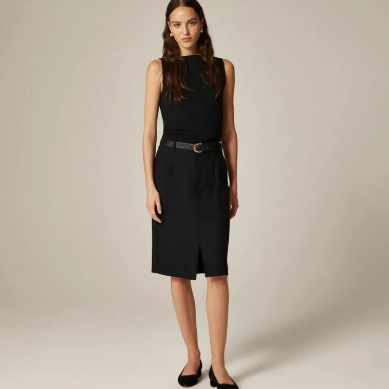 Knee-length sheath skirt