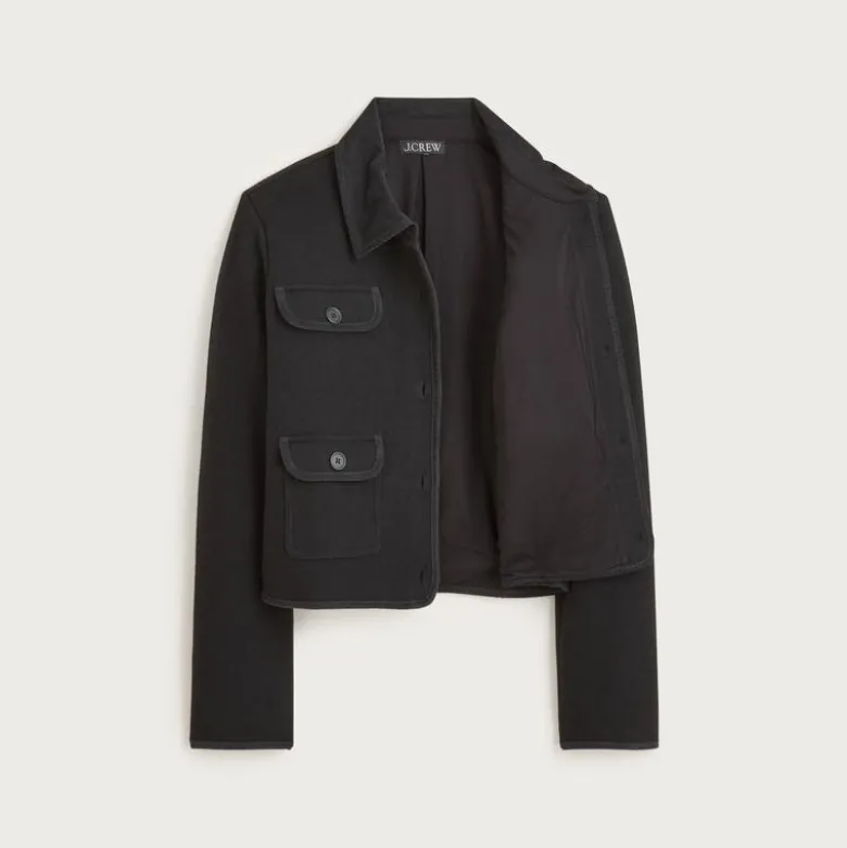 Knit jacket in wool blend