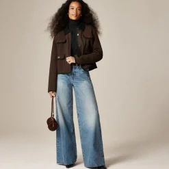 Knit jacket in wool blend