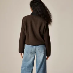 Knit jacket in wool blend