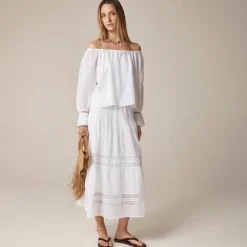 Lace-trim gathered top
