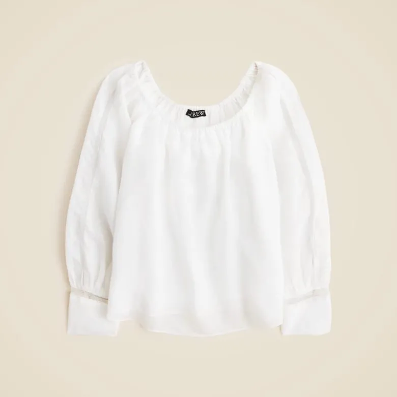 Lace-trim gathered top