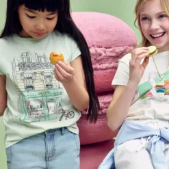 LADURÉE X Crewcuts girls' storefront graphic T-shirt