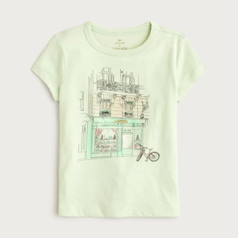 LADURÉE X Crewcuts girls' storefront graphic T-shirt