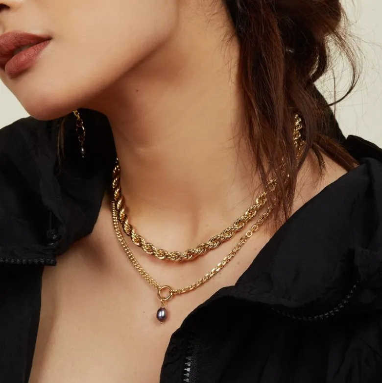 Lady Grey XL rope chain necklace