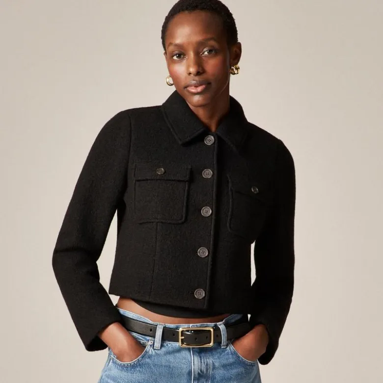 Lady jacket in Italian boiled wool