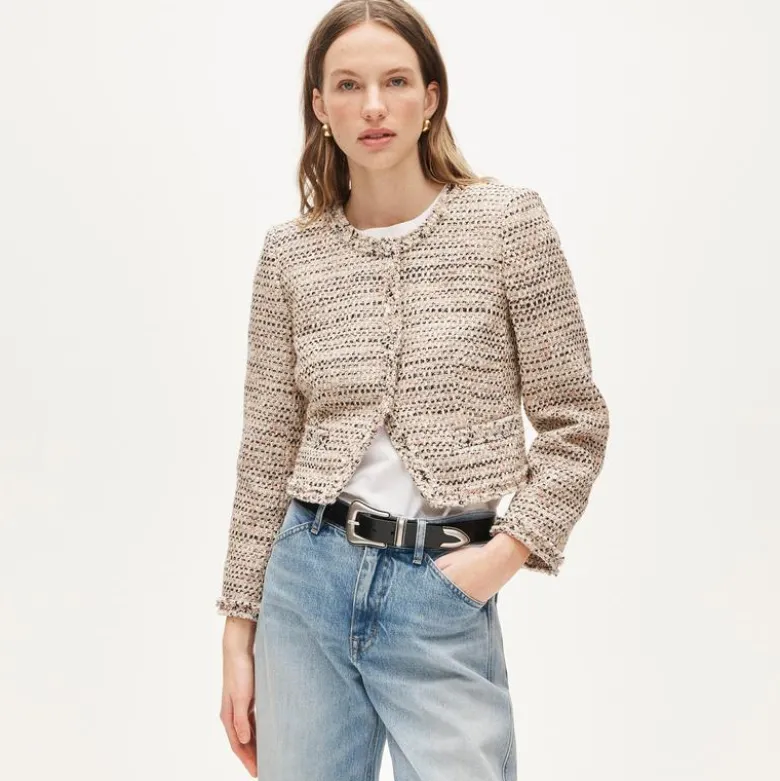 Lady jacket in Italian textured tweed