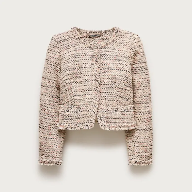 Lady jacket in Italian textured tweed