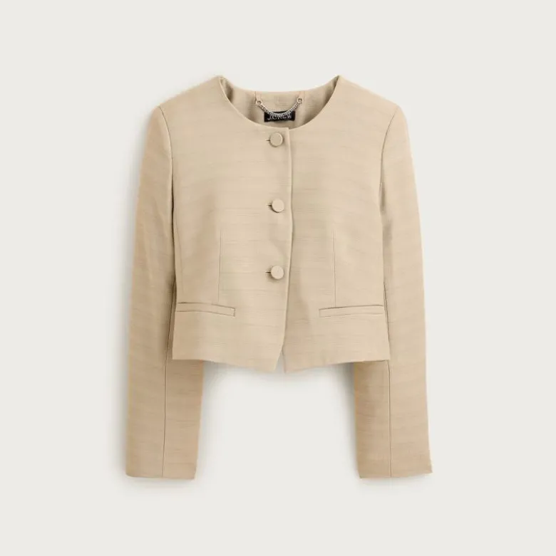 Lady jacket in luster canvas
