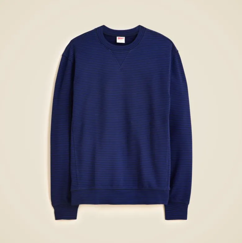 Lightweight french terry sweatshirt in stripe