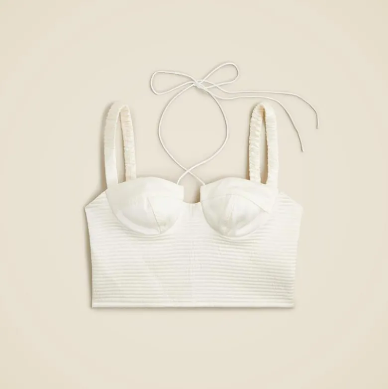 Limited-edition Anna October© X J.Crew cropped bustier top