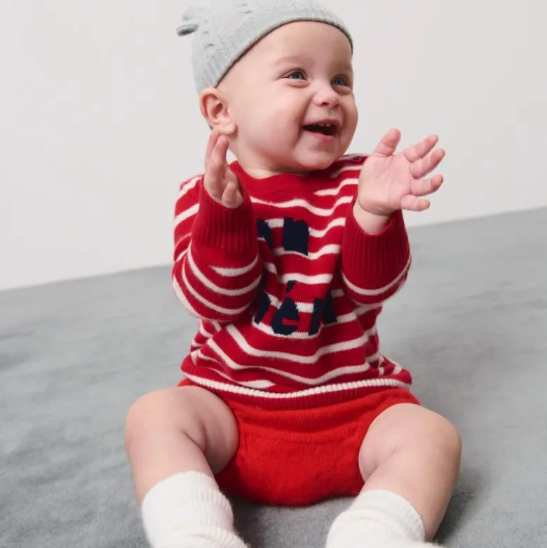 Limited-edition baby cashmere "mon cheri" crewneck sweater