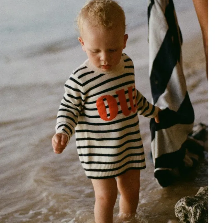 Limited-edition baby cashmere "oui" crewneck sweater