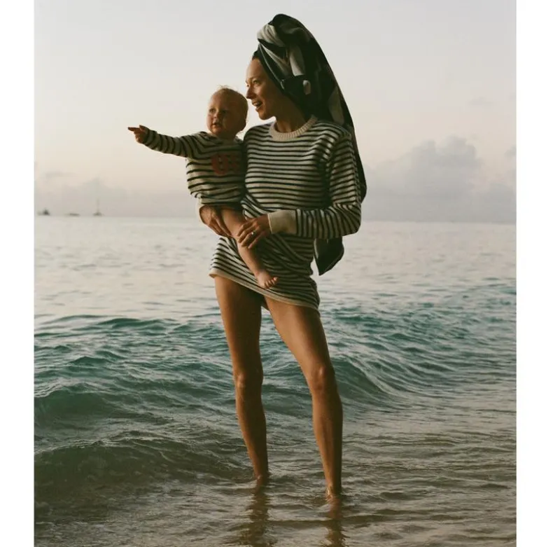Limited-edition baby cashmere "oui" crewneck sweater