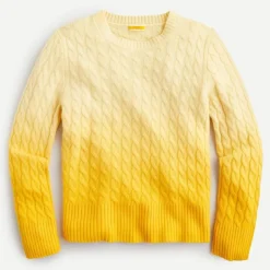 Limited-edition cable-knit cashmere sweater in dip-dye