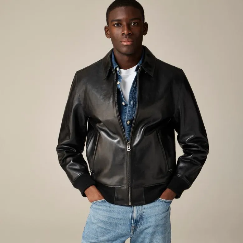 Limited-edition flight jacket in Italian leather