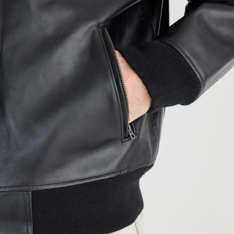 Limited-edition flight jacket in Italian leather