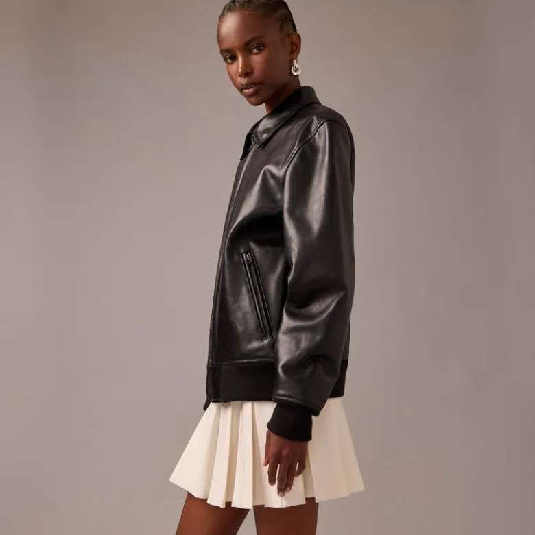 Limited-edition flight jacket in Italian leather