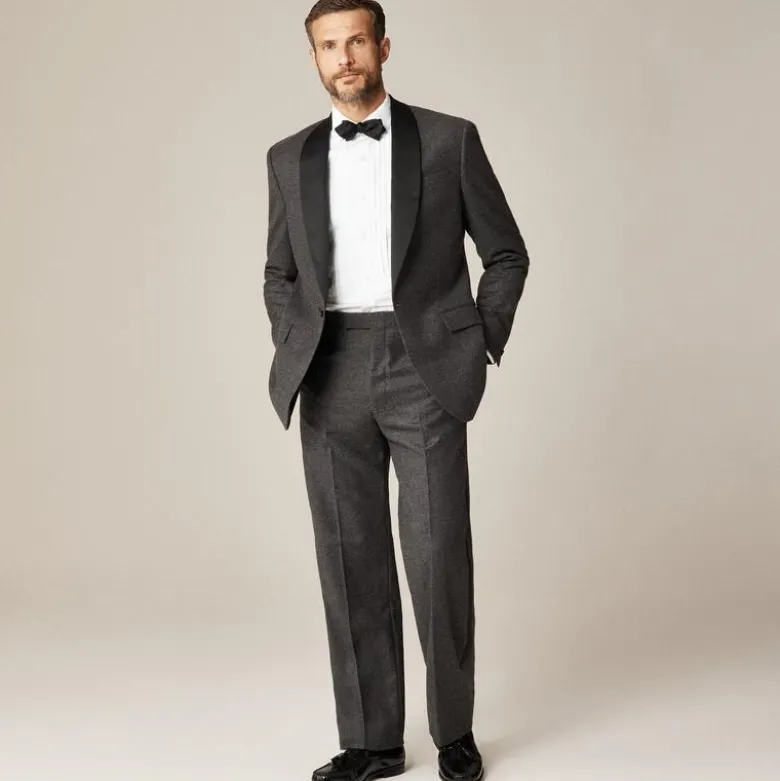 Limited-edition Relaxed-fit shawl-collar tuxedo jacket in English wool flannel