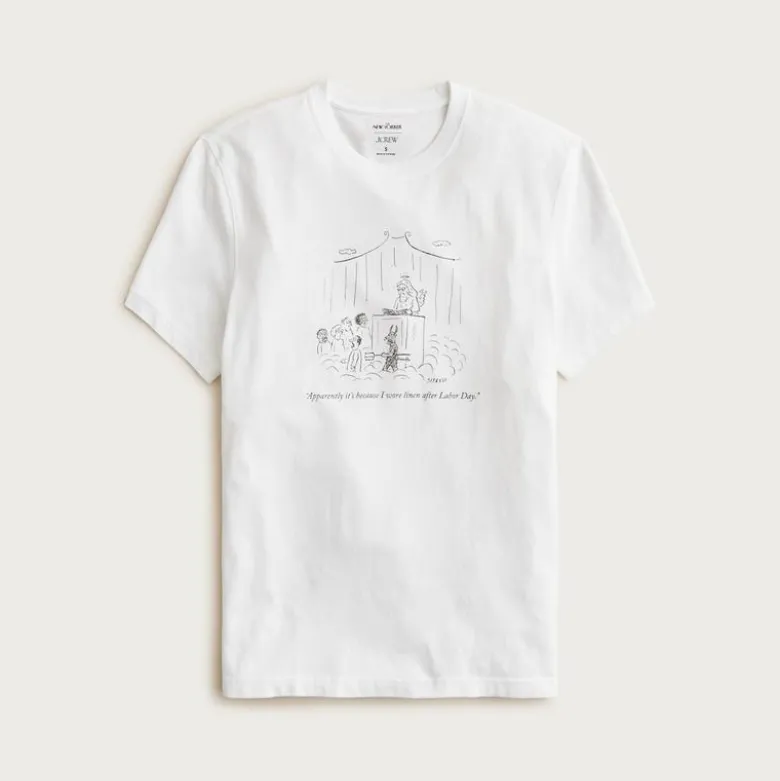Limited-edition The New Yorker X J.Crew vintage-wash cotton graphic T-shirt