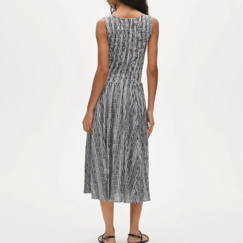 Lina midi dress in gingham