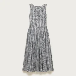 Lina midi dress in gingham