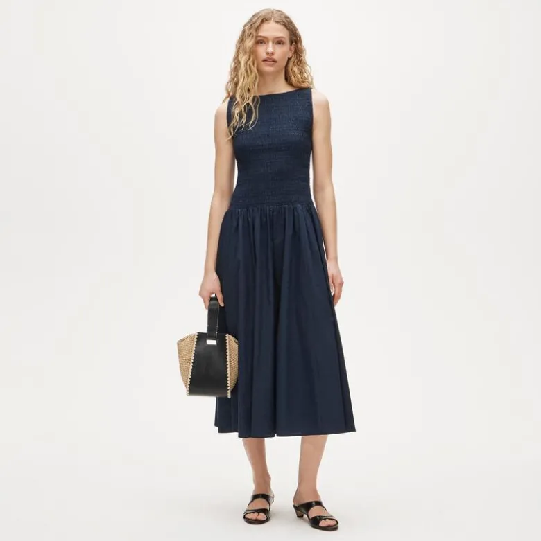 Lina smocked midi dress