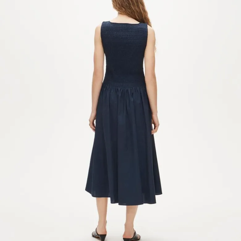 Lina smocked midi dress