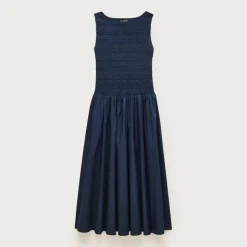 Lina smocked midi dress