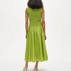 Lina smocked midi dress